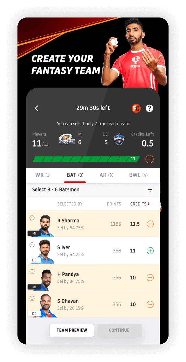 Screenshot Dream11 APK v7.8.0