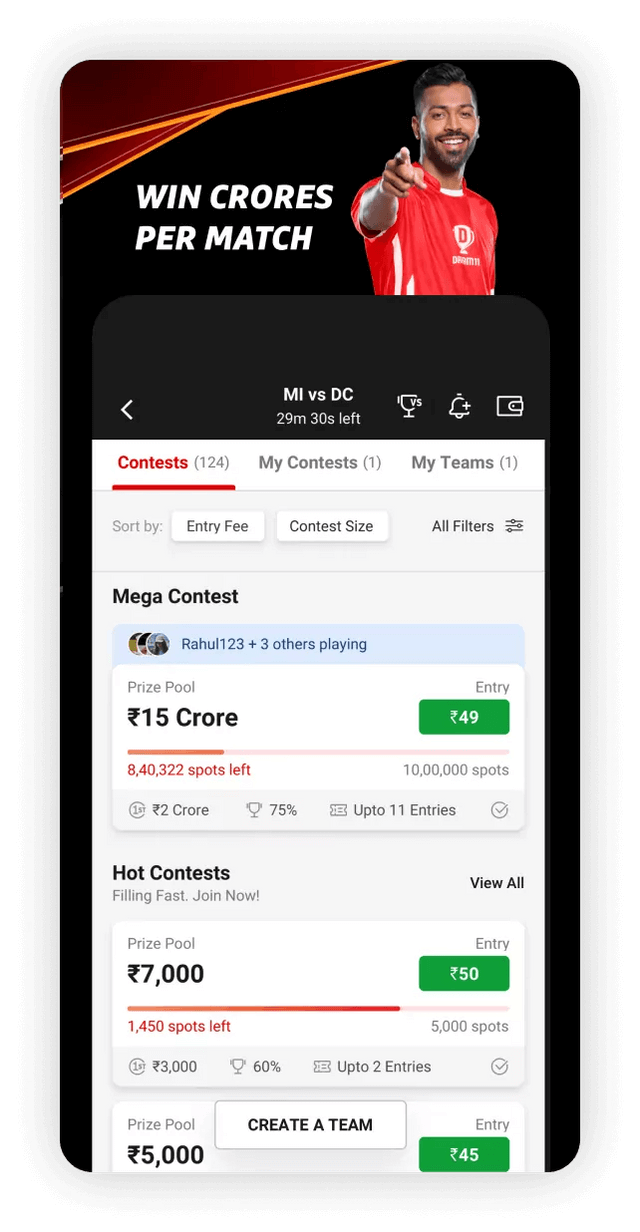 Screenshot Dream11 APK v7.8.0