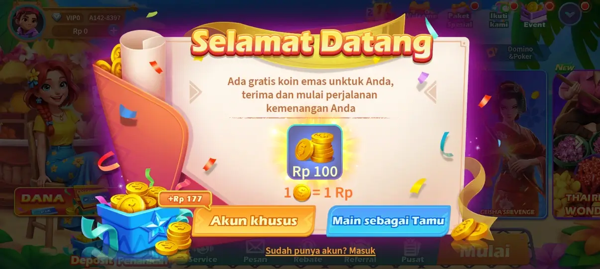 Screenshot Hoki APK v9.9 – Game Slot Sosial dengan Tema Seru
